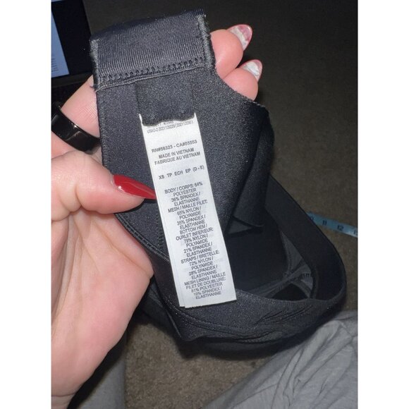 Nike Dri FIT  Black Sports Bra With Adjustable Straps Hook Closure High Impact - Picture 4 of 4